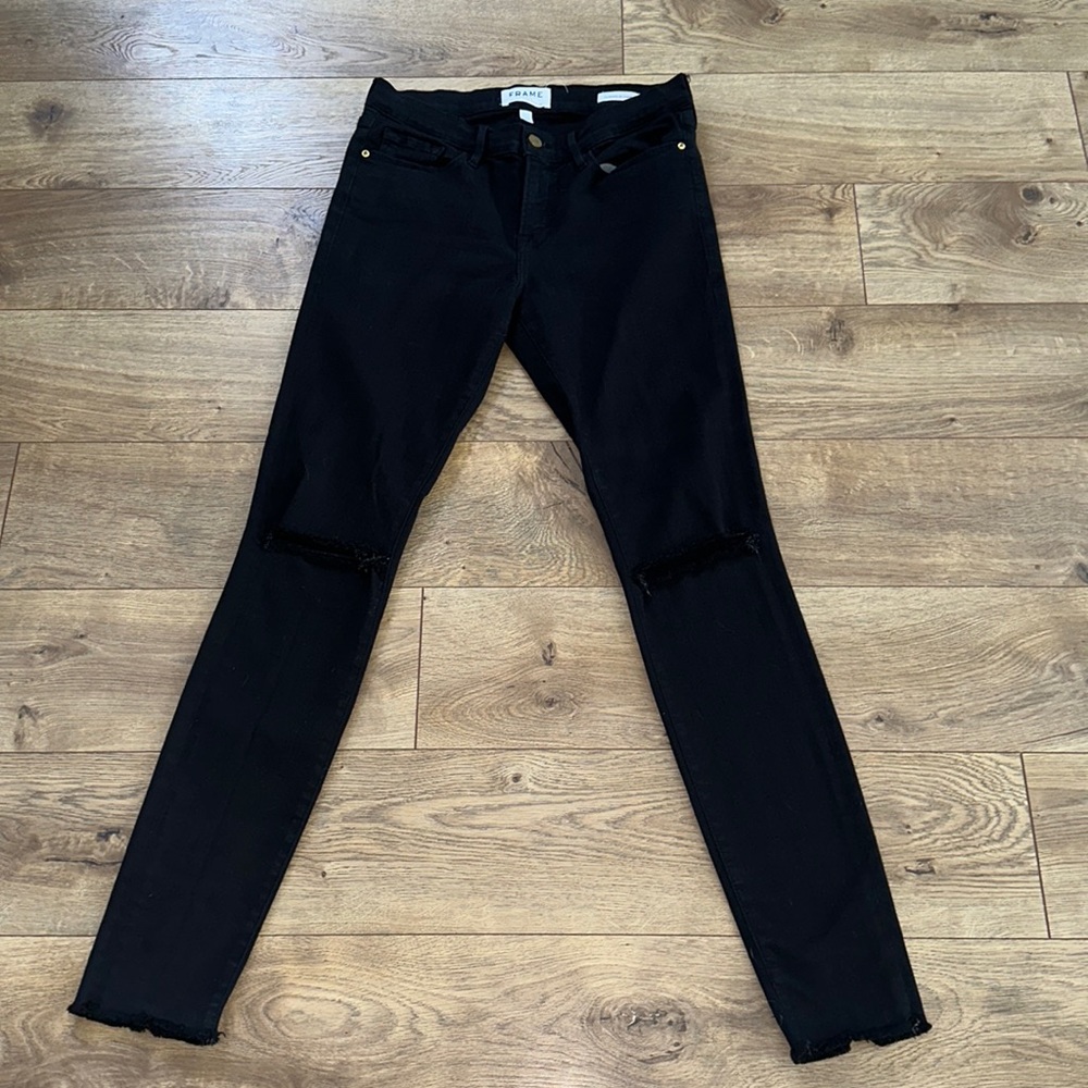 Frame Denim Le Skinny de Jeanne with holes in the knees - Picture 2 of 6